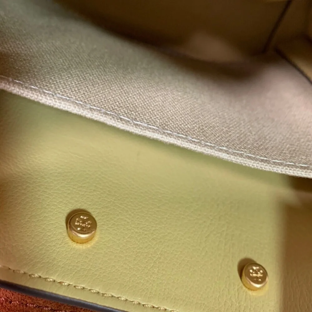 NEW Tory Burch Lee Radziwill Rivulet Blue Leather Petite Double Bag/Shoulder Bag - Picture 9 of 15